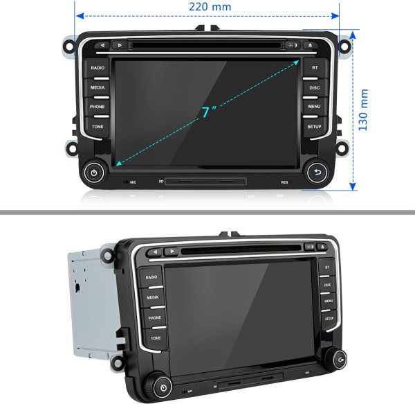 Autoradio voor VW GOLF 5 6 Touran Tiguan Passat Skoda Seat draadloos CarPlay Android Auto Auto Intelligent Systeem Auto Multimedia speler 2din - SWC & Bluetooth & Wifi & DAB - Image 3