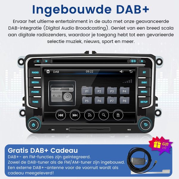 Autoradio voor VW GOLF 5 6 Touran Tiguan Passat Skoda Seat draadloos CarPlay Android Auto Auto Intelligent Systeem Auto Multimedia speler 2din - SWC & Bluetooth & Wifi & DAB - Image 12