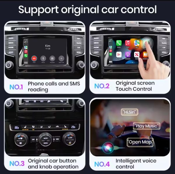 Draadloze CarPlay/Android Auto voor VW Volkswagen Golf 7 + 8 /Nieuwe Polo Seat MIB1/MIB2 - Image 4